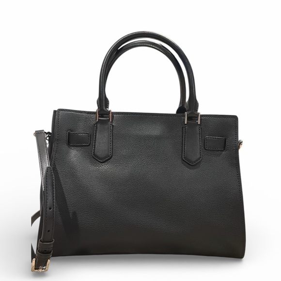 Michael Kors Hamilton Medium Leather Satchel Black - Picture 4 of 14